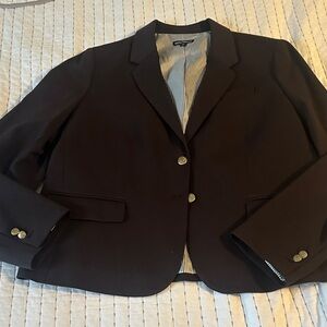 J. Crew Dark Brown Blazer with Gold Buttons
